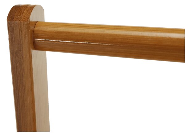 KONDELA Pojazdný vešiak, bambus, šírka 60cm, VIKIR TYP 1