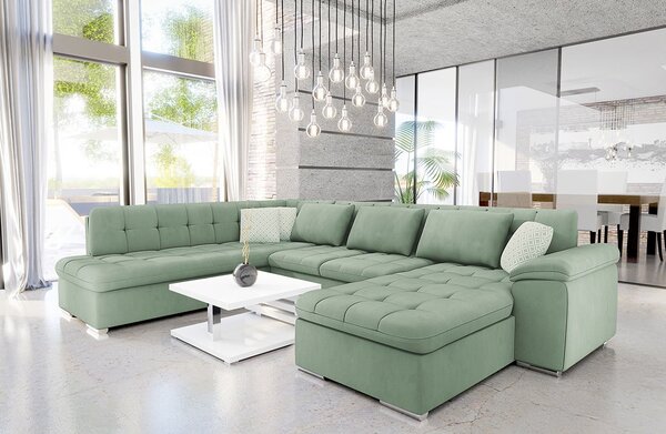 Mirjan24 Rohová sedacia súprava Tony Bis, Dostupné poťahy: Uttario Velvet 2954 + Uttario Velvet 2954 + Evo 29, Strana: Pravá - U 5903211035098