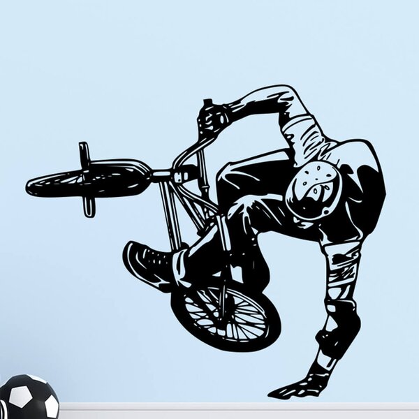 Veselá Stena Samolepka na stenu BMX Freestyle Farba: černá