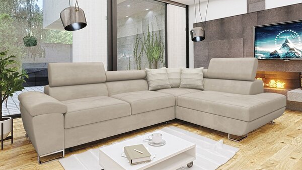 Mirjan24 Rohová sedačka Alvin, Dostupné poťahy: Uttario Velvet 2979 + Uttario Velvet 2979 + Senegal 825, Strana: pravá 5903211042546