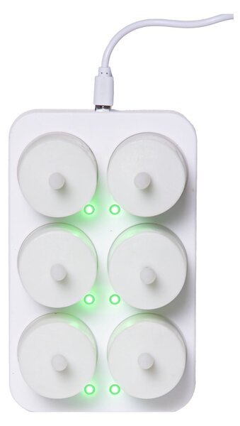 LED sviečky s nabíjačkou – sada 6 ks