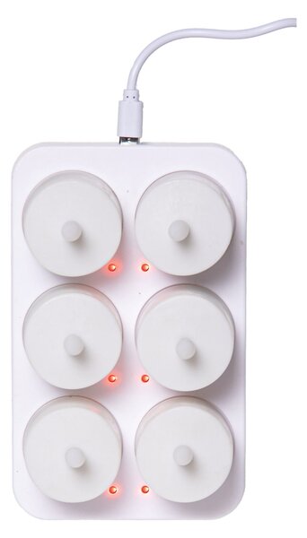 LED sviečky s nabíjačkou – sada 6 ks