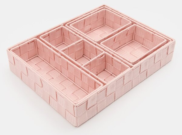Sinsay - Súprava úložných boxov 6 pack - pastelová ružová