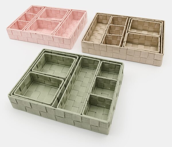 Sinsay - Súprava úložných boxov 6 pack - popolavo zelená