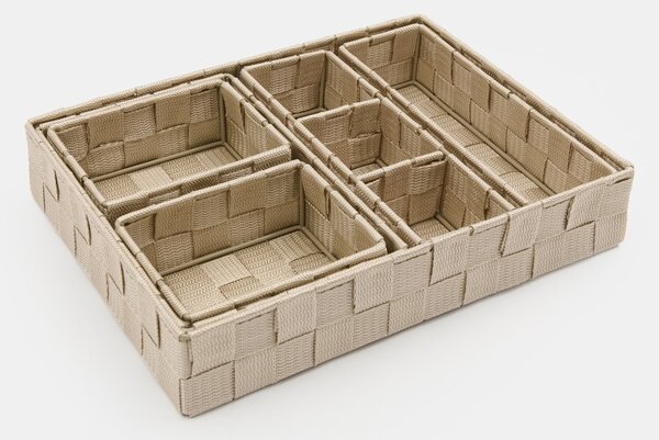 Sinsay - Súprava úložných boxov 6 pack - béžová