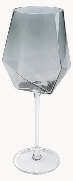 Ručne vyrobené poháre na víno Diamond, 4 ks