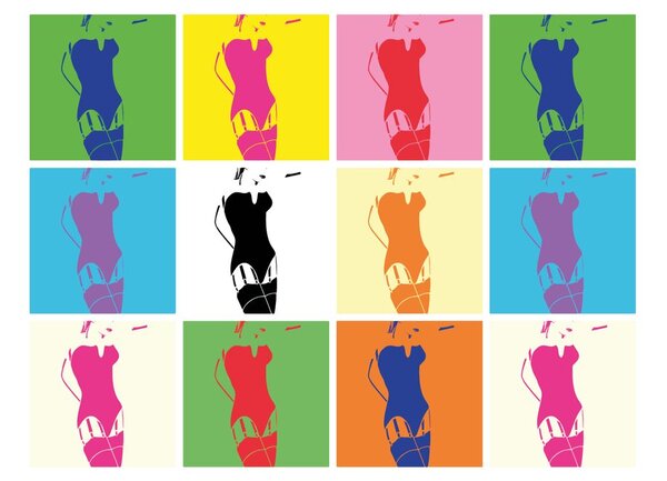 Tapeta pop art pôvab ženy