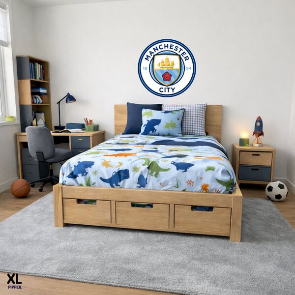 Textilná nálepka na stenu - logo "Manchester City FC" Veľkosť: 60 cm