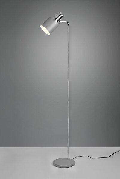 TRIO Reality R41041011 ADAM stojaca lampa V1530mm 1xE27 nikel, šedá