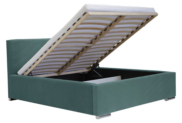 Čalúnená posteľ s úložným priestorom a matracom KOOL 120x200 cm Červená