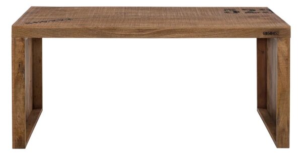 Masívny písací stôl Hankey z mangového dreva, rustikálny matný lak, prírodný – 160×70×75 cm