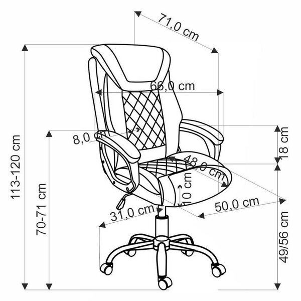Kancelárske kreslo Sharp, čierna
