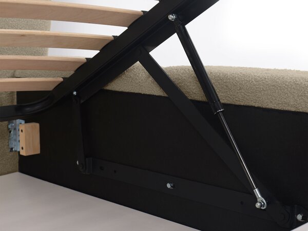 Manželská čalúnená posteľ s úložným priestorom Deriva 140x200 - krémová
