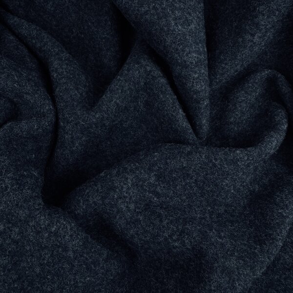 Metráž Funkčný fleece 100% Merino vlna 280g - Modrá tmavá melange