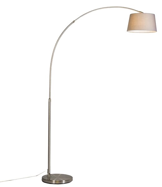 Inteligentná oblúková lampa s oceľovým tienidlom sivá vrátane WiFi A60 - Arc Basic