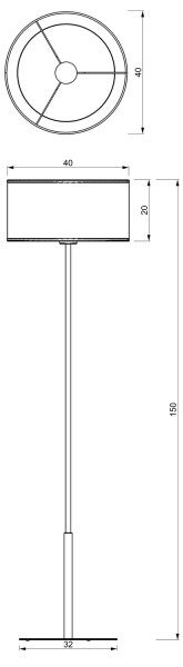 Stojacia lampa RATTAN 1xE27/60W/230V ratan