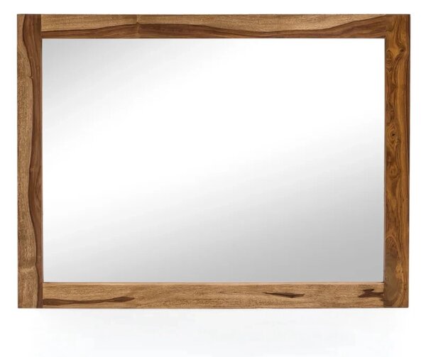 Masívne kúpeľňové zrkadlo Lagos z palisandrového dreva, lakované, hnedé – 80×60 cm