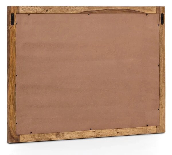 Masívne kúpeľňové zrkadlo Lagos z palisandrového dreva, lakované, hnedé – 80×60 cm