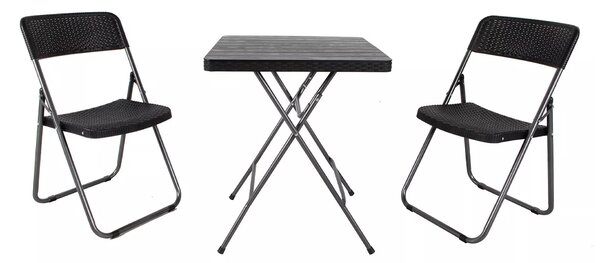 Linder Exclusiv Záhradná súprava BISTRO SET Čierny
