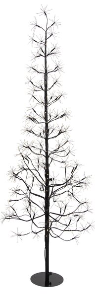Vianočná stojaca lampa Čierny strom 150 cm vrátane LED s časovačom IP44 - Caspar