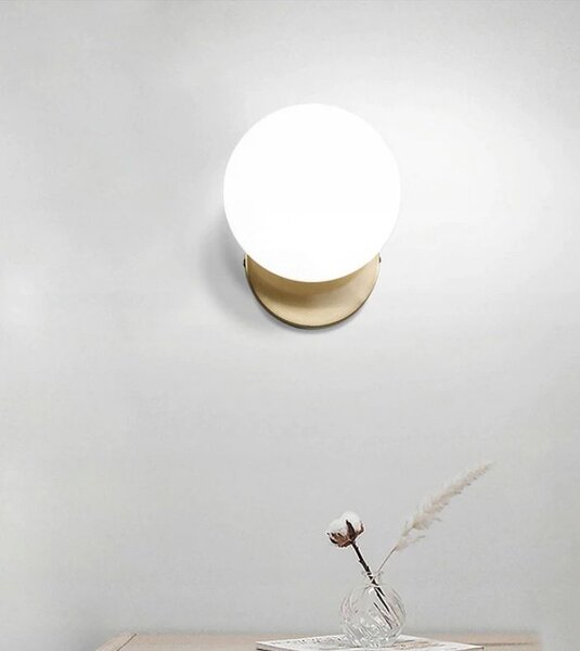 Toolight Toolight, sklenená nástenná lampa 1xE27 APP950-1W, zlatá, OSW-06684