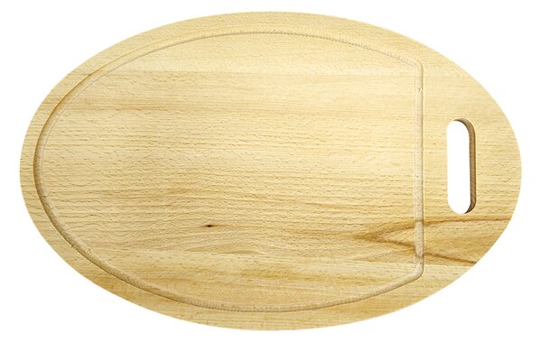 AMADEA Drevený servírovací lopárik - podnos oválny, masívne drevo, 35 cm