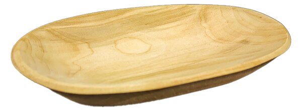 AMADEA Drevený servírovací podnos ovál, masívne drevo, 22 cm