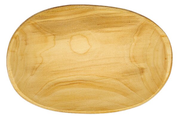 AMADEA Drevený servírovací podnos ovál, masívne drevo, 22 cm
