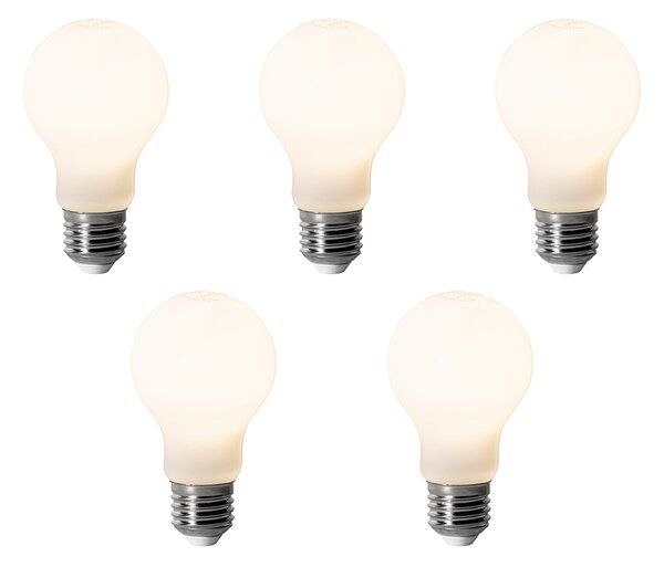 Sada 5 stmievateľných LED žiaroviek E27 A60 Opal 7W 806 lm 3000K