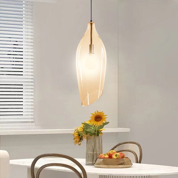 Toolight - Moderná sklenená stropná lampa E27 60W APP892-1CP, čierna-zlatá, OSW-05693