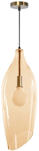 Toolight - Moderná sklenená stropná lampa E27 60W APP892-1CP, čierna-zlatá, OSW-05693
