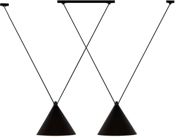 Toolight - Závesné svietidlo E27 60W APP548-2CP, čierna, OSW-03189