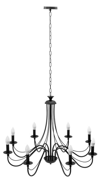 Toolight - Závesné svietidlo 8xE14 60W APP210-3CPR, čierna, OSW-08147