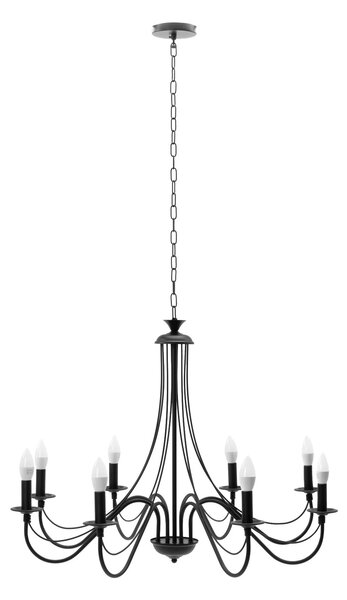 Toolight - Závesné svietidlo 8xE14 60W APP210-3CPR, čierna, OSW-08147
