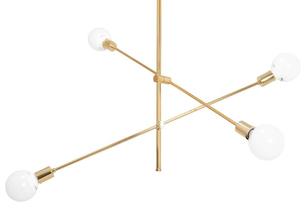 Toolight - Nastaviteľná stropná lampa dvojramenná 4xE27 60W APP479-4C, zlatá, OSW-00611