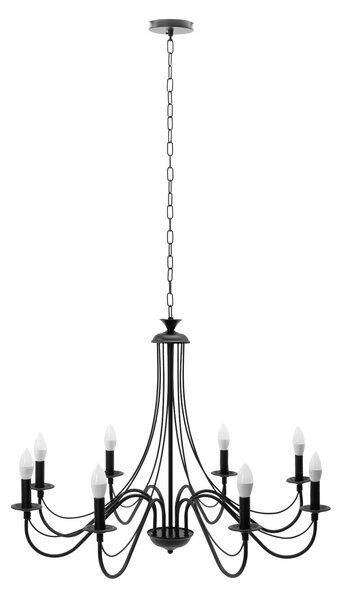 Toolight - Závesné svietidlo 8xE14 60W APP210-3CPR, čierna, OSW-08147