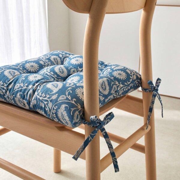 Súprava 2 sedákov na stoličku s potlačou indických kvetov