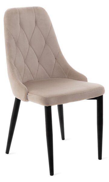 Jedálenská stolička LOUIS QUILTER zamatová béžová 848983