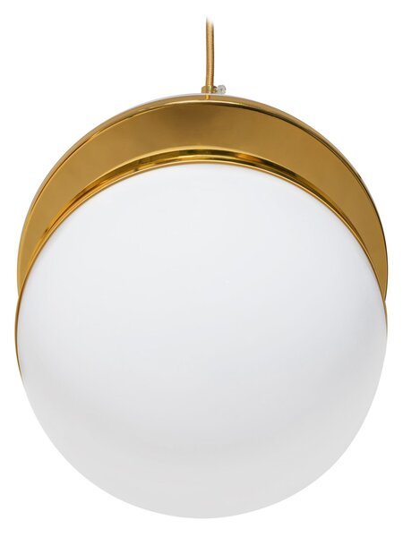 Toolight Toolight, závesná stropná lampa akrylová guľa 1xE27 APP481-1CP, biela-zlatá, OSW-00598