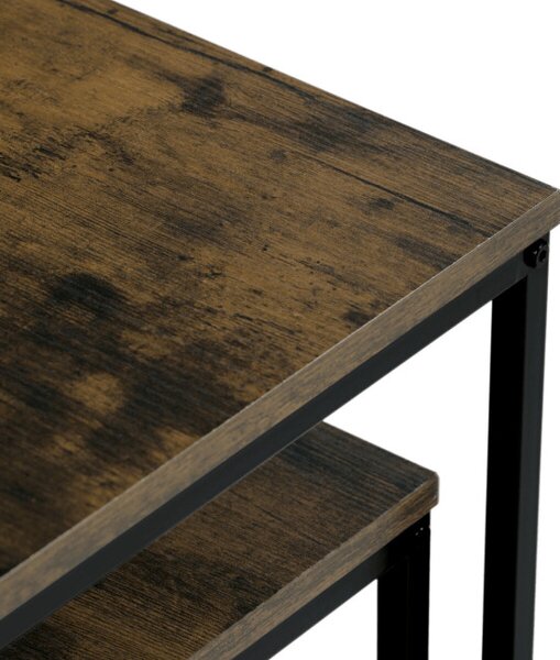 Sada 2 konferenčných stolíkov old wood AF-076 OLW