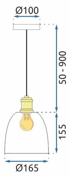 Toolight Toolight, keramická závesná lampa 1xE27 APP1007-1CP, biela, OSW-07534