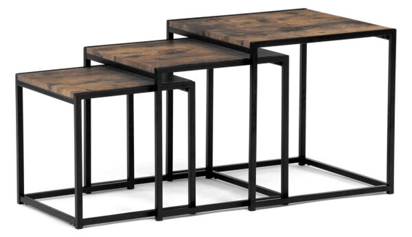 Sada 3 konferenčných stolíkov old wood AF-3003 OLW