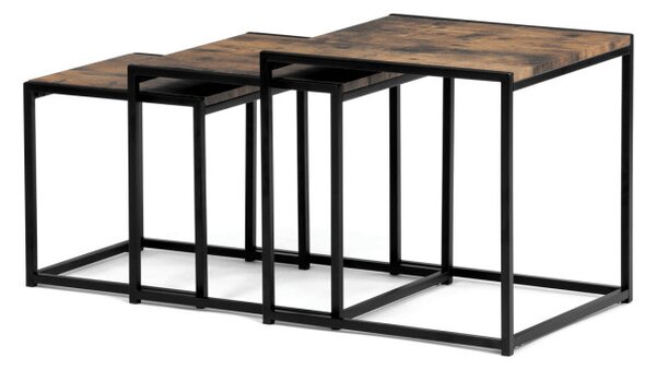 Sada 3 konferenčných stolíkov old wood AF-3003 OLW