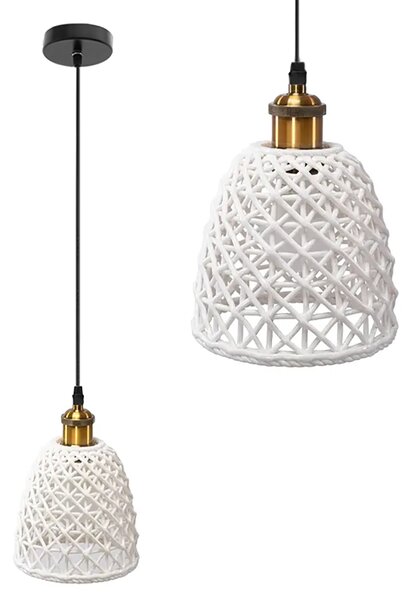 Toolight Toolight, keramická závesná lampa 1xE27 APP1007-1CP, biela, OSW-07534