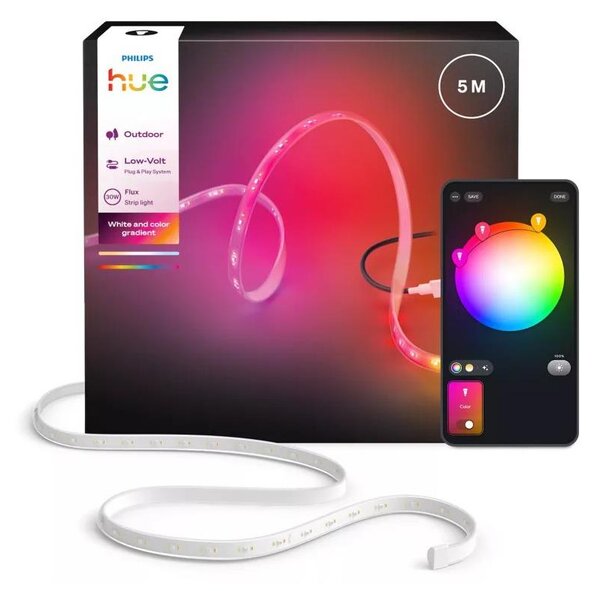 Philips - stmievateľný vonkajší LED RGBW pás Hue FLUX 5m LED/30W/230V 2200-6500K IP67