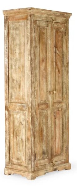 Masívna šatní skriňa Patina z mangového dreva, lakovaná, prírodná farba