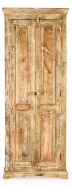 Masívna šatní skriňa Patina z mangového dreva, lakovaná, prírodná farba