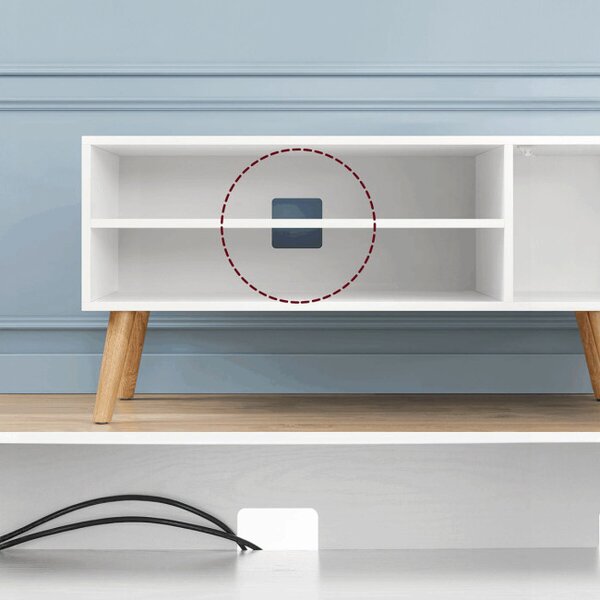 Stolík pod TV biely AKF-E1146 WT