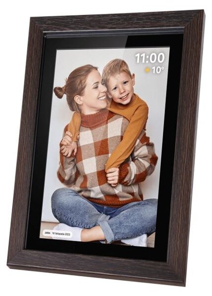 Digitálny fotorámik Kruger&Matz FRAMEO Wi-Fi 10,1"drevený rám