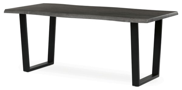 Jedálenský stôl HT-F4218 sivý dub / čierny